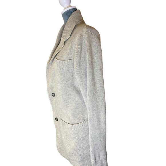 Perry Ellis, Merino Wool Blend Sweater/Cardigan, Cream, Button Closure, Medium - Picture 2 of 6